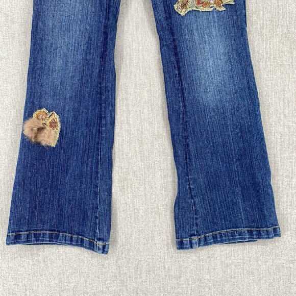 Vintage Lillie Rubin Jeans 6 Denim Flare Y2K Sequin Patch Embroidered - Picture 7 of 14
